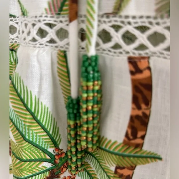 chinese dress ladies Farm Rio Palm Tree Dress